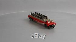 Lionel 6262 Red Flatcar with 6 Wheel Sets Type I VERY RARE EX