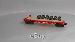 Lionel 6262 Red Flatcar with 6 Wheel Sets Type I VERY RARE EX