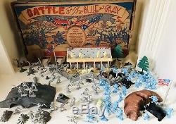 MARX BATTLE OF THE BLUE & GRAY PLAY SET No. 4658 99.9% VERY GOOD in BOX RARE