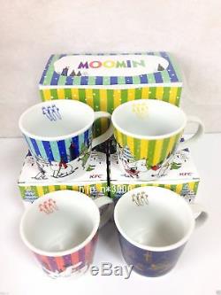 Moomin Mug Tea Cup Limited Edition Sold at ONLY KFC Japan Set of 4 VERY RARE