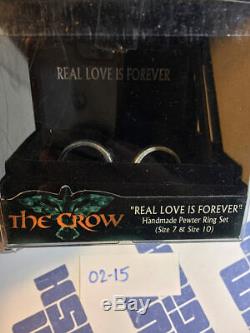 NECA Very Rare The Crow Real Love Is Forever Handmade Pewter Ring Set (2002) 215