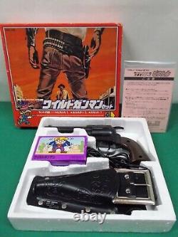 NES WILD GUNMAN + Light Gun zapper set very rare. Famicom Japan Game. 65685