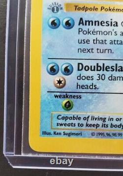 POLIWHIRL GREY STAMP POKEMON Card 1st Edition Shadowless Very Rare 1999