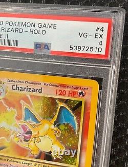 PSA 4 VG EX Charizard SWIRL Base Set 2 4/130 Holo 1999 Pokémon Excellent