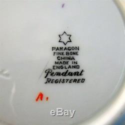 Painted Very Rare Star Mark Paragon Pendant Tea Cup and Saucer Set