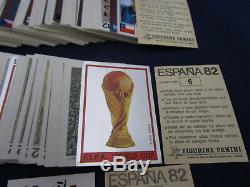 Panini WM WC 1982 Espana 82, complete sticker set/Komplettsatz, rare, very good