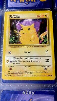 Pikachu Gnaw Yellow Cheek's Base Set 1995 Original Pokémon Card 58/102 Very Rare