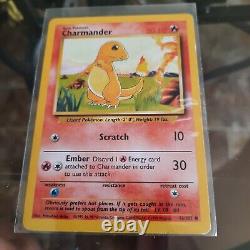 Pokemon Card Base Set Charmander 46/102 Very Rare Excellent Condition (NP)