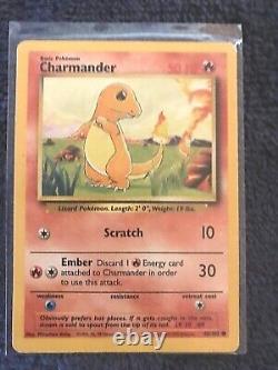 Pokemon Card Base Set Charmander Very Rare 46/102 Excellent Condition