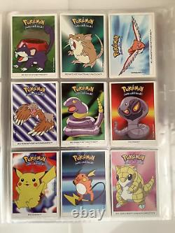 Pokemon Dunkin Boomer Complete 150 sticker card set 2000 in folder. Very rare