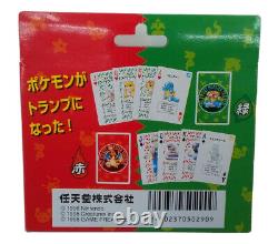 Pokemon Poker Card Red & Green Playing Cards 1996 Very Rare Charizard Nintendo