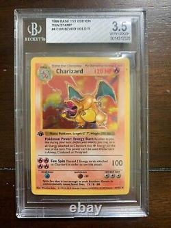Pokémon TCG Charizard 1st Edition Shadowless Charizard 4/102 BGS 3.5