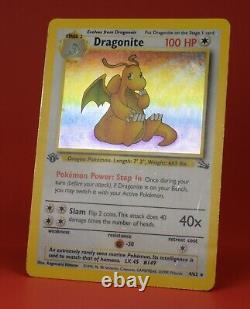 Pokemon TCG WOTC Card English 1st edition Holo Rare Dragonite Fossil Set 4/62