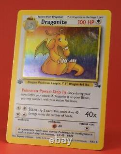 Pokemon TCG WOTC Card English 1st edition Holo Rare Dragonite Fossil Set 4/62