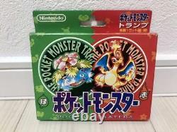Pokemon poker card Red & Green Playing Cards 1996 Very Rare Charizard From JP