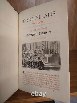 Pontificale Romanum (3) Volume Set c. 1895 VERY RARE FREE SHIPPING