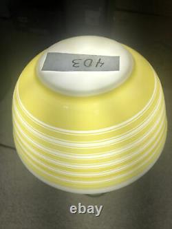 Pyrex Rainbow Stripe Yellow403 Yellow 402 Yellow 401 3pc bowl Set, Very Rare
