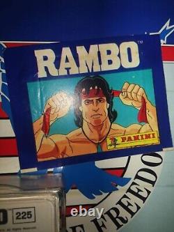 Rambo 1986 Panini full Set 240/240 sticker with album & empty album very rare