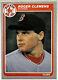 Rare 1984-85 Fleer Roger Clemens Rookie Card Rc #155 Boston Red Sox