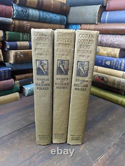 Rare Conan Doyle's Sherlock Holmes 3 Vol Set No Date Very Good 1st Edition