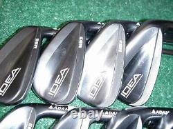 Rare Very Nice Tour Issue Adams Idea Black Mb2 Irons Set 3-PW Tour Issue X-100 X