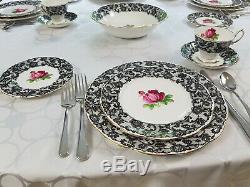 Royal Albert Senorita China Very Rare Full Set of 6 Tea Cup Set + Dinnerware