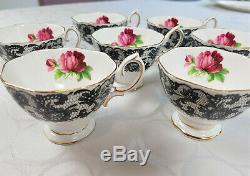 Royal Albert Senorita China Very Rare Full Set of 6 Tea Cup Set + Dinnerware