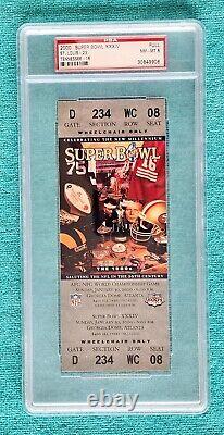 SUPER BOWL XXXIV COMPLETE SET of FULL TICKETS PSA GRADED 2 VERY RARE NFL