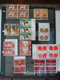 Selection of Hong Kong new year sets 1967-71 in VFU pairs/blocks very rare