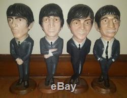 Set of 4 Beatles ESCO Prod. Inc 1984 Chalkware 18 Statues Very Rare