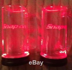Snap On Tools Collectable STARGLAS LIGHTED MUG SET OF 2 VERY UNIQUE and Rare