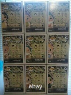 Snow White And The Seven Dwarfs Funko Pop Complete Set of 9 Very Rare Vaulted