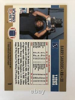 Sports Cards NFL Pro Set, 1989, Barry Sanders, Miss Cut Error, Very Rare