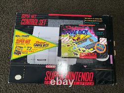 Super Nintendo SNES Super Game Boy Set Very Rare Walmart Complete In Box Tested