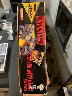 Super Nintendo Super NES Super Game Boy Set Very Rare Complete In Box SNES CIB