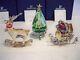 Swarovski Christmas Winter Sleigh Reindeer & Tree Set Very Rare