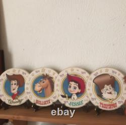 TOY STORY ROUNDUP Woody Jessie VERY RARE Coaster set Lot of 4 Set Disney GOODS