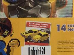 TRANSFORMERS race car set in folding case bumblebee rare VERY RARE BY IT NOW