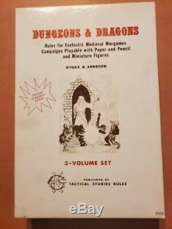 The Original TSR DUNGEONS AND DRAGONS WHITE BOX SET (VERY RARE and VG+!) 6th p