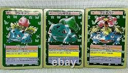 Top Sun Pokemon Card Bulbasaur / Ivysaur / Venusaur 3 pieces set japan