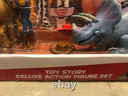 Toy Story Disney Store Pixar Deluxe Action Figure Set Stretch Trixie VERY RARE