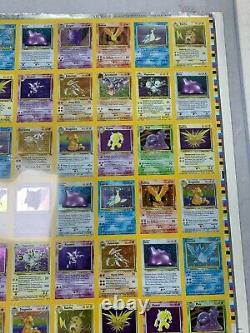 Uncut Pokemon Fossil Set Holo Card Sheet Very Rare See Pics For Condition