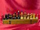 Very Old! 1949 Antique Chess Set Ussr Rare Star Stamp Completely Wooden #c525