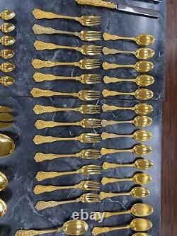 VERY RARE! 109 pc TIFFANY & CO. Olympian 1878 Gold Vermeil Sterling Flatware Set