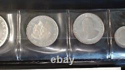 VERY RARE 1969 REPUBLIC OF GUINEA 9 COIN Silver PROOF SET OF COINS W DISPLAY/COA