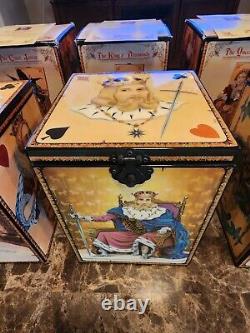 VERY RARE 1988 Complete Set (4) Kingdom of the Cards San Francisco Music Box Co