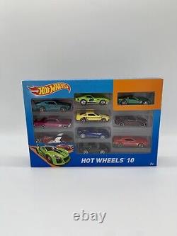 VERY RARE 2014 Hot Wheels 10 Pack Exclusive with Rare Metaflake Porsche Box Set