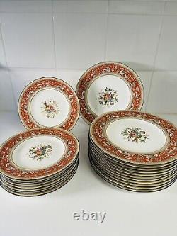 VERY RARE 36 pcs WEDGWOOD Coral Florentine (W2138) with Dragons China Set 1894