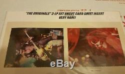 VERY RARE! KISS The originals 3-LP set uncut card sheet insert from 1970's