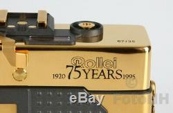 VERY RARE ROLLEI 35 LIMITED GOLD EDITION 75th Ann. SET IN WOODEN DISPLAY BOX